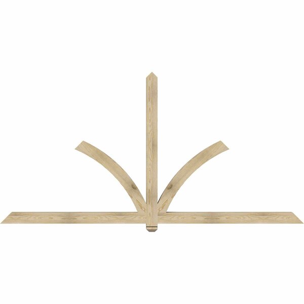 Ekena Millwork Redmond Rough Sawn Timber Gable Bracket, Douglas Fir, 108"W x 54"H x 4"D x 4"F, 12/12 Pitch GBW108X54X0404RED00RDF - main